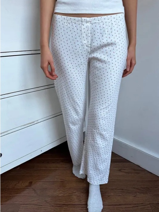 Brandy Melville Keira Floral Pointelle Lounge Pants Euc One Size